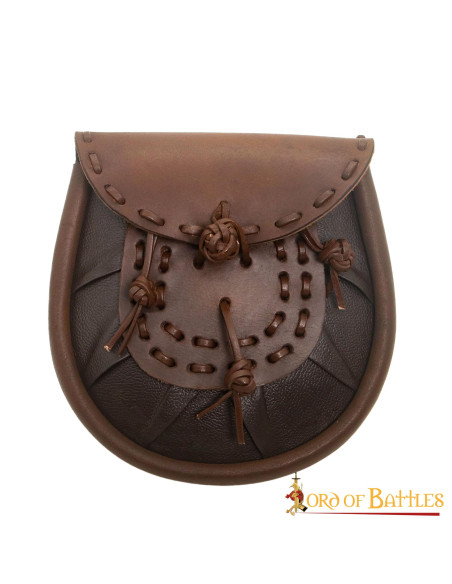 Bolsa de cintura medieval em couro...