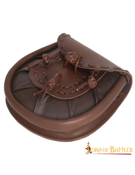 Bolsa de cintura medieval em couro...