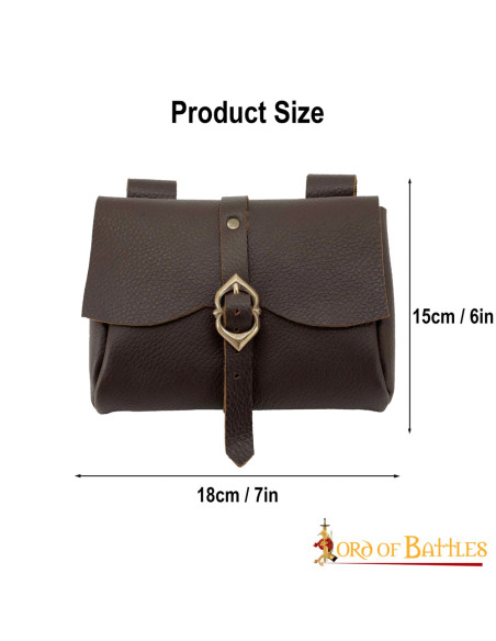 Bolsa carteiro medieval, couro genuíno