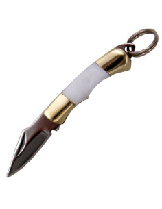 Terceira faca miniatura modelo N89-3, cabo de aço (4,35 cm.)