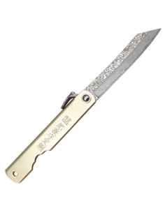 Terceiro canivete Higonokami N17-8, aço Damasco (16,5 cm.)