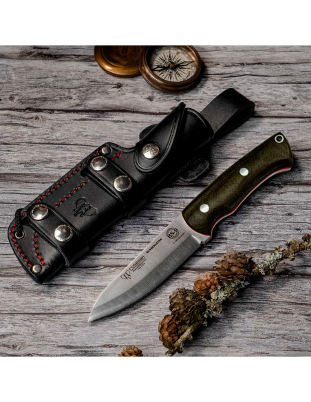 Faca Bushcrafter Canvas micarta alça...
