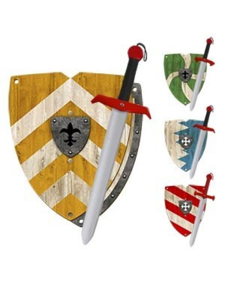 Conjunto medieval de espada e escudo...