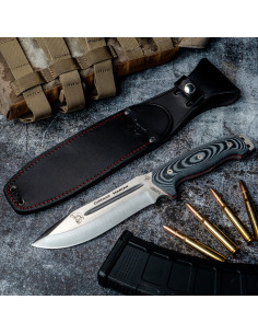 Faca de sobrevivência Spartan black micarta