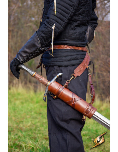 Baldric com cinto de espada medieval,...