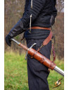 Baldric com cinto de espada medieval, marrom