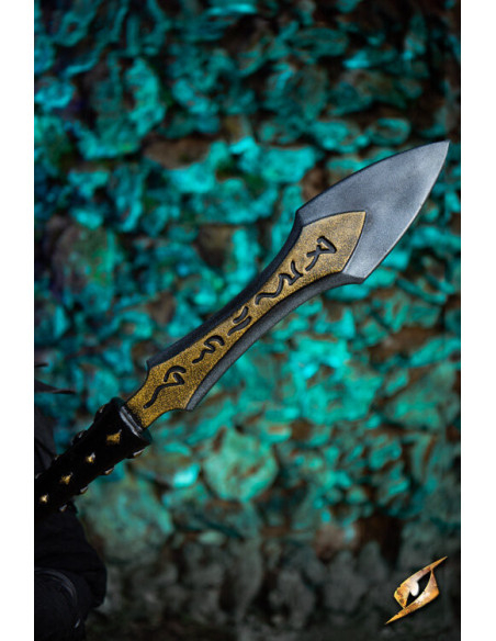 Lança rúnica longa de látex para LARP...