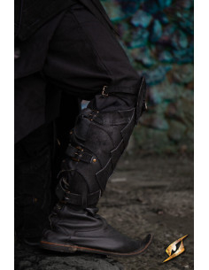 Grevas de couro Shadow Warrior, pretas 2