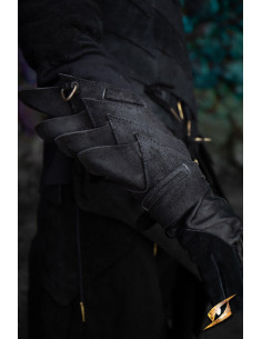 Pulseiras de couro de camurça Shadow Warrior, pretas 2