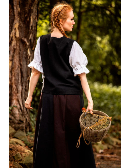 Colete medieval em algodão Franziska,...