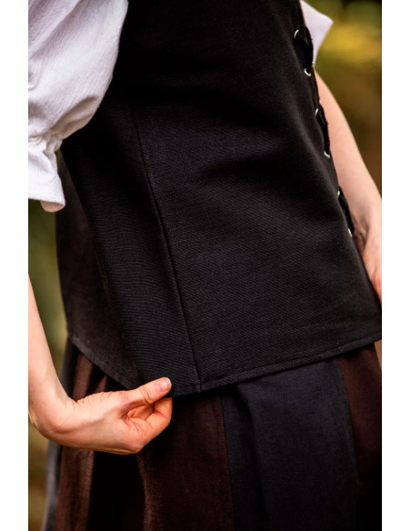 Colete medieval em algodão Franziska,...