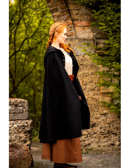 Capa medieval curta para senhora,...