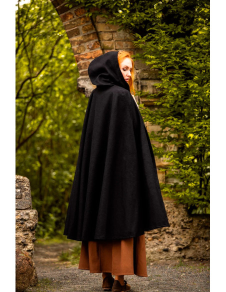 Capa medieval curta para senhora,...