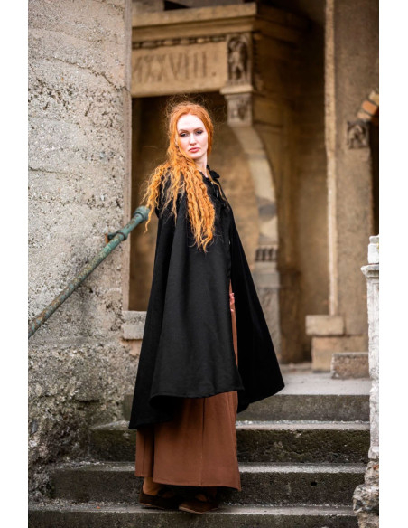 Capa medieval curta para senhora,...