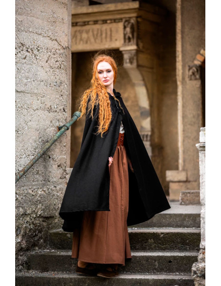 Capa medieval curta para senhora,...