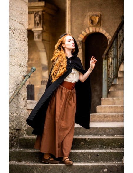 Capa medieval curta para senhora,...