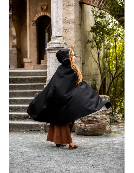 Capa medieval curta para senhora,...