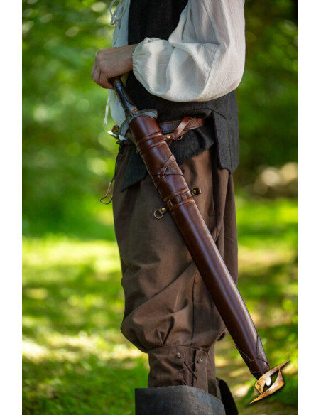 Bainha de espada para faixas marrons...