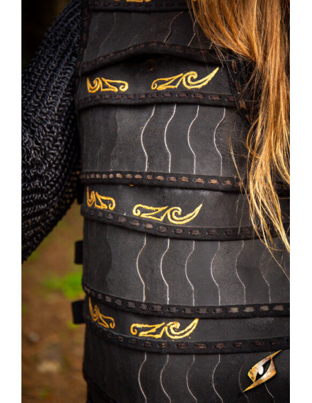 Armadura lamelar celta em couro...