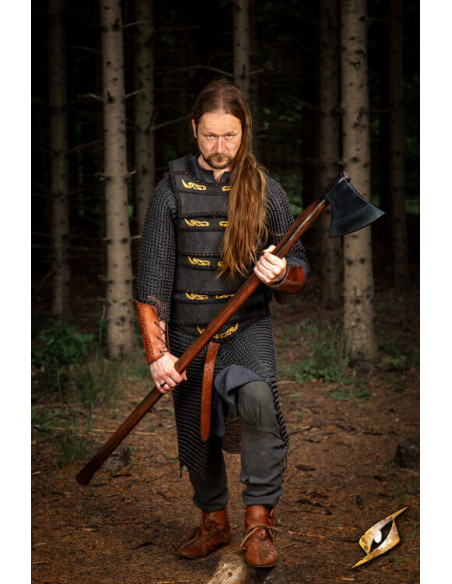 Armadura lamelar celta em couro...