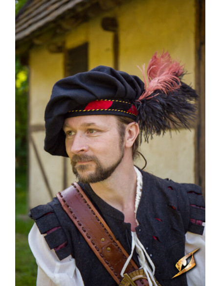 Parlota de menestrel medieval em lã,...