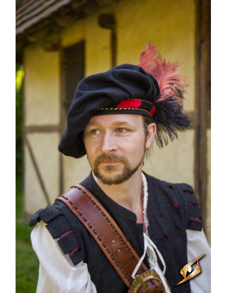 Parlota de menestrel medieval em lã,...