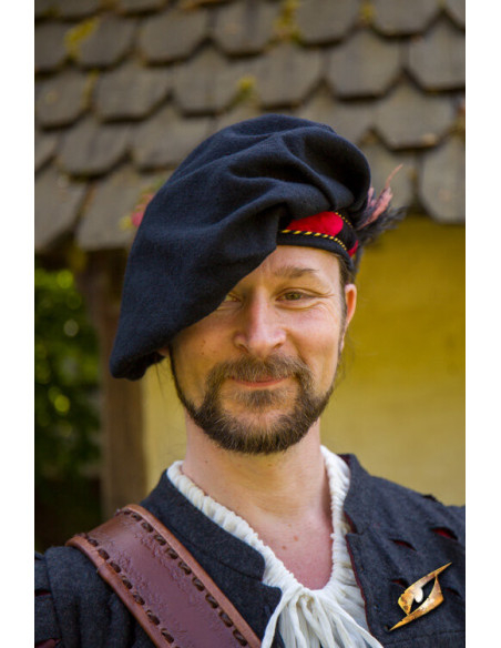 Parlota de menestrel medieval em lã,...