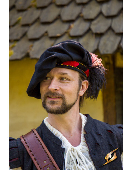 Parlota de menestrel medieval em lã,...