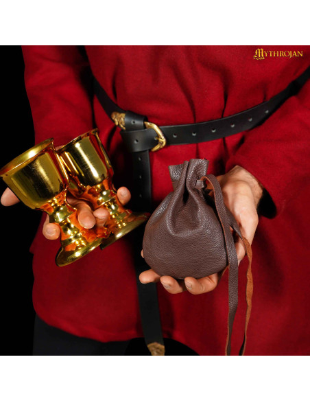Bolsa medieval de couro, LARP