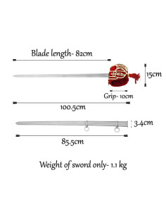 Espada de cesta escocesa com bainha (100,5 cm.) 2