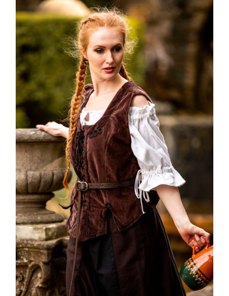 corpete medieval marrom
