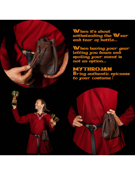 Bolsa de cinto medieval em chifre...