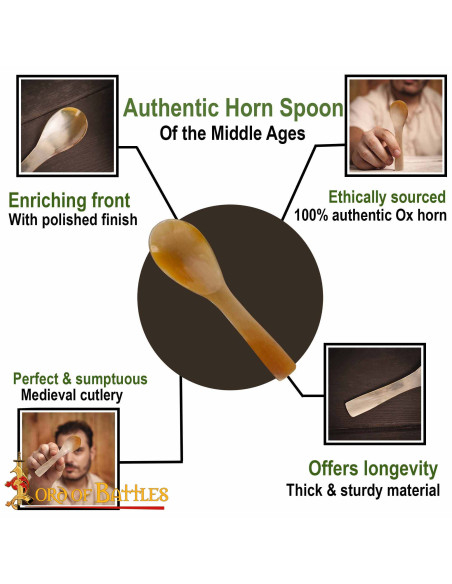 Conjunto de 2 colheres de chifre...