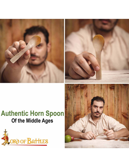 Conjunto de 2 colheres de chifre...