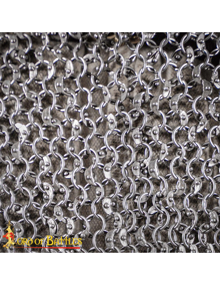 Pernas de cota de malha em aço macio,...