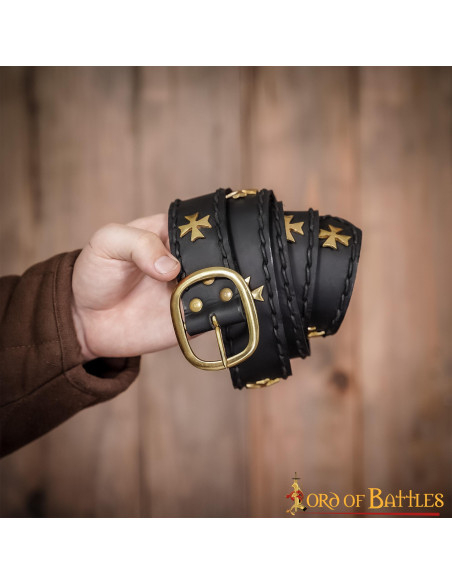 Cinto medieval de couro Crusaders,...