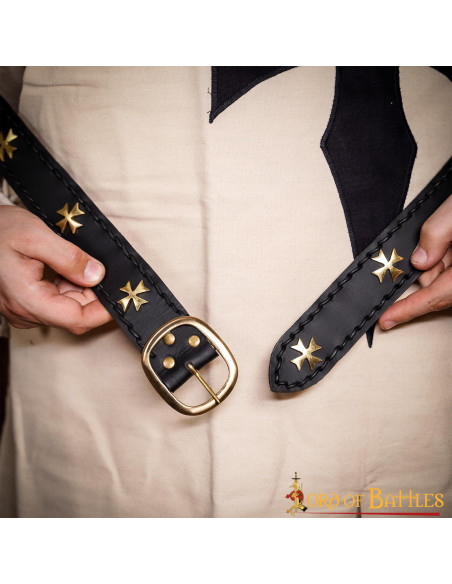 Cinto medieval de couro Crusaders,...