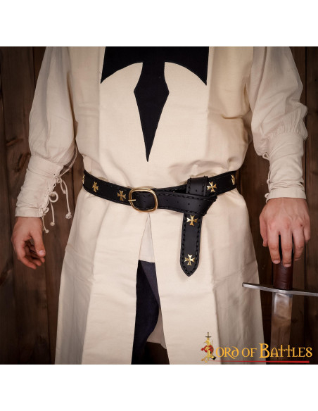 Cinto medieval de couro Crusaders,...