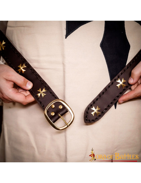 Cinto medieval de couro Crusaders,...