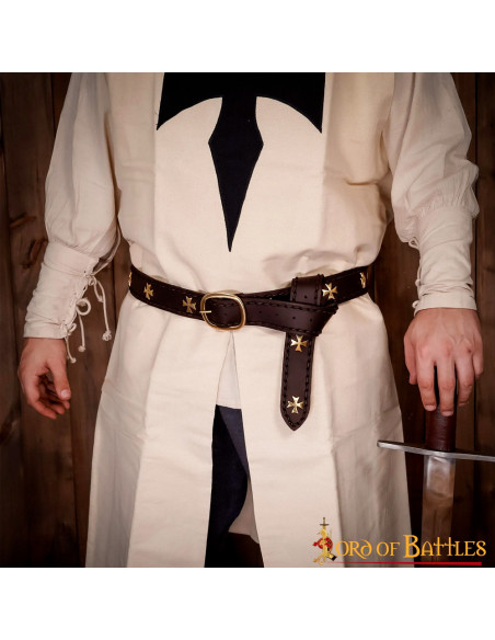 Cinto medieval de couro Crusaders,...