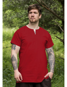 Túnica medieval de manga curta modelo Sigmund, vermelha