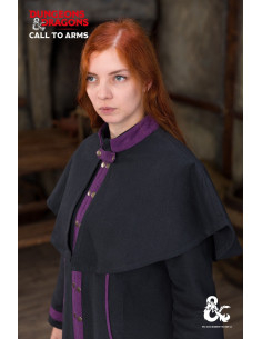 Capa curta Dungeons and Dragons Witch, preto-roxo