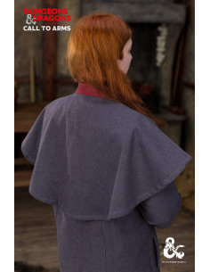 Capa curta Dungeons and Dragons Warlock, cinza-vermelho 2