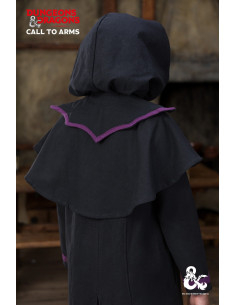 Gugel Warlock Dungeons and Dragons, preto-roxo 2