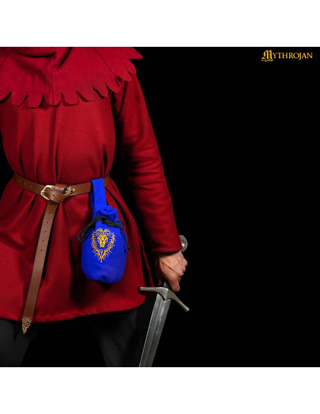 Saco de mendicância medieval em lã...