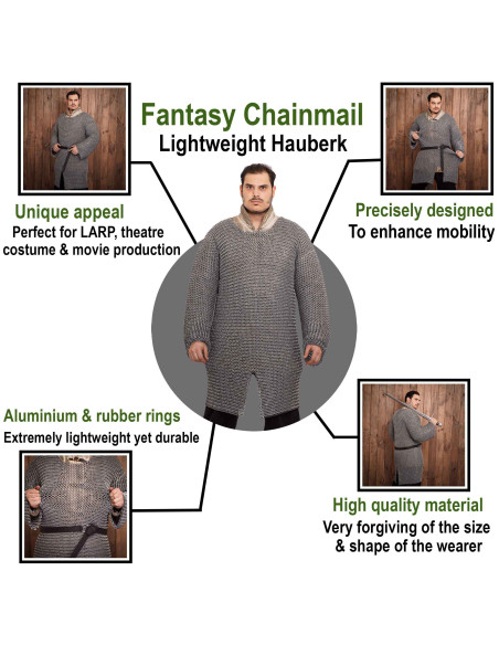 Anéis de alumínio para cota de malha...