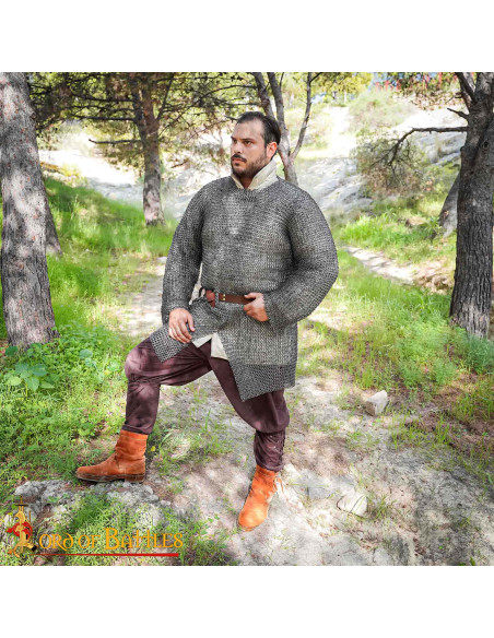 Anéis de cota de malha em aço macio...