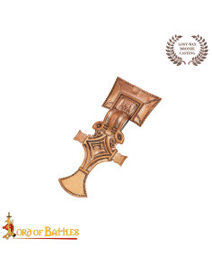 Fíbula romana medieval em bronze fundido (7,7 cm.)