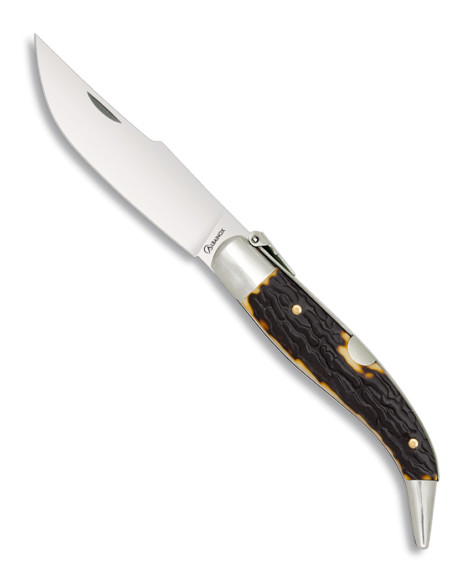 Faca catraca Albainox Teja em imitação de chifre de aço carbono (8,20 cm.)