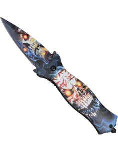 Faca Stiletto Nightmare com ponta quebra vidro (9 cm.)